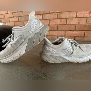 Hoka Light Gray Running Shoes